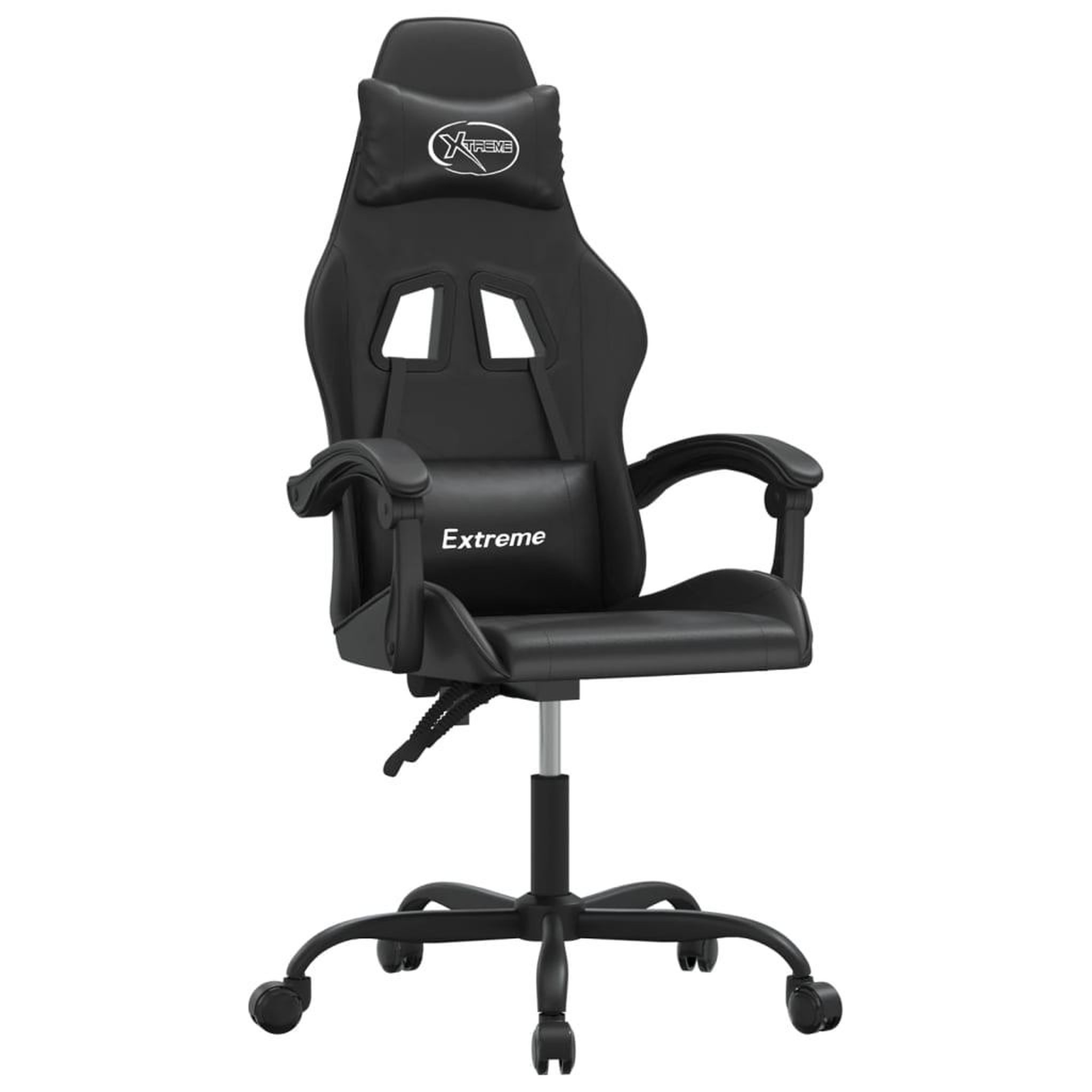 Voir la diapositive 2 : VIDAXL Chaise de jeu pivotante Noir Similicuir