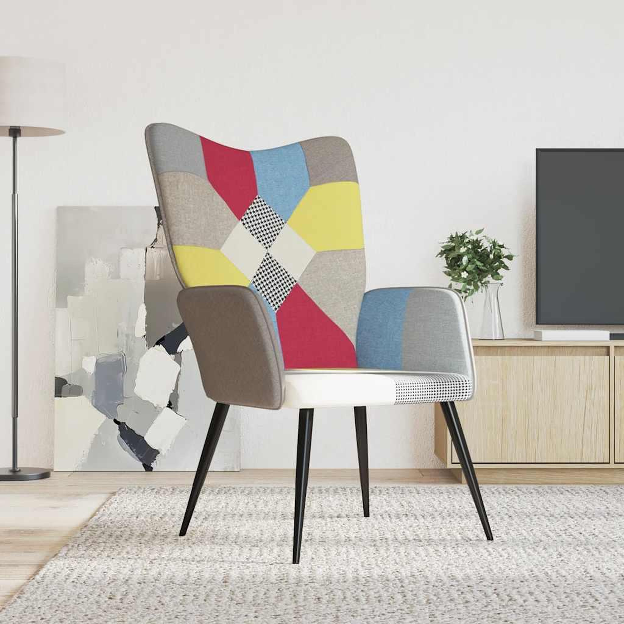 VIDAXL Chaise de relaxation Patchwork Tissu