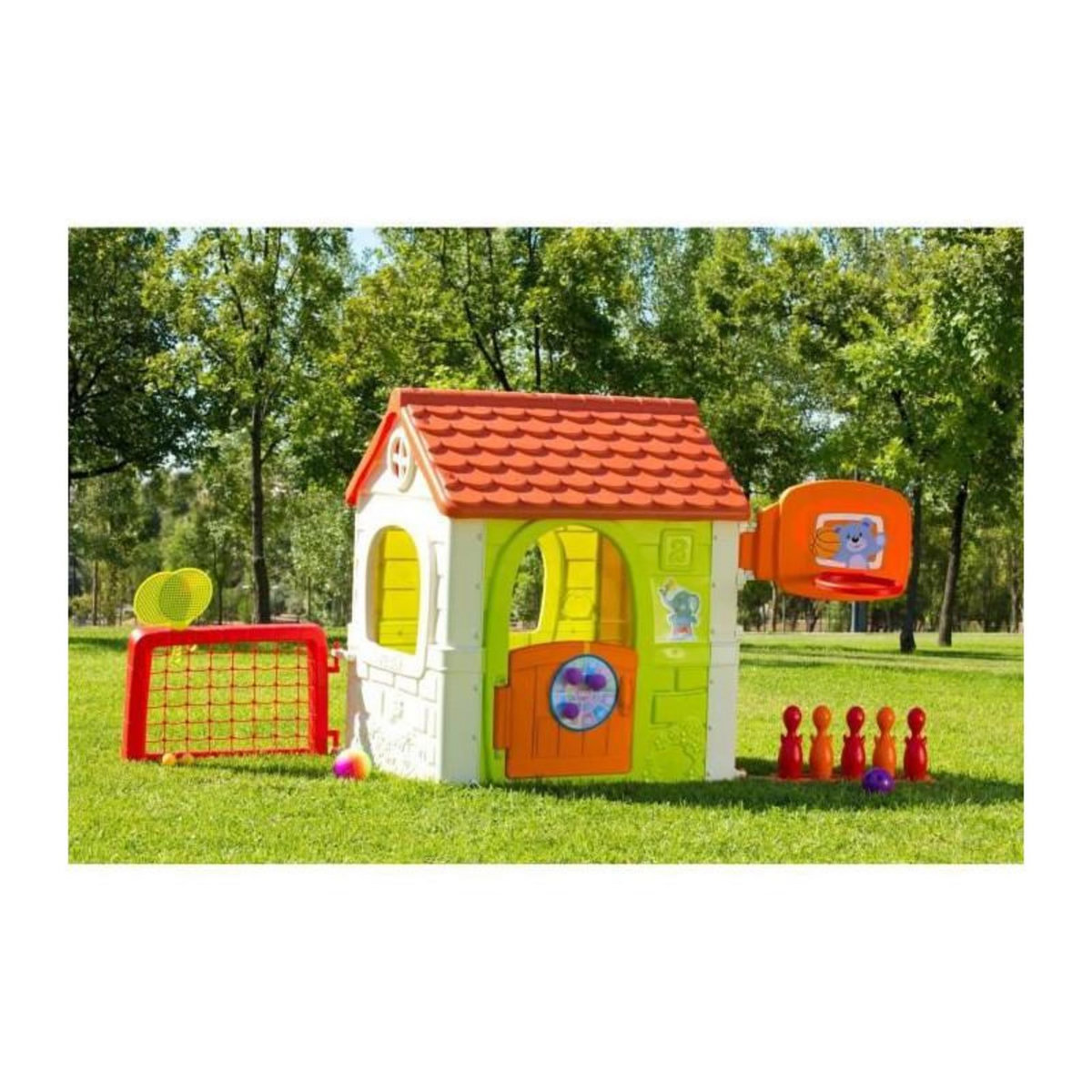 FEBER FEBER - Maison de jeu avec 6 activités sportives inclues et accessoires