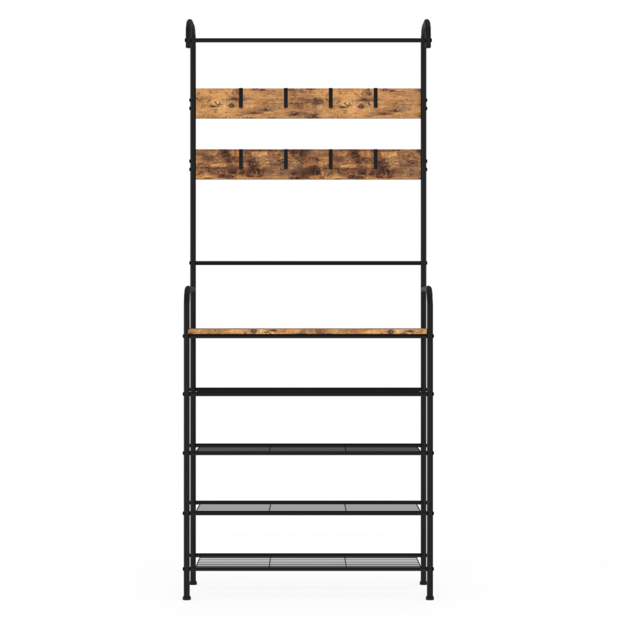 ID MARKET Vestiaire d'entrée PEDRO avec 5 étagères design industriel