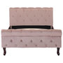 Voir la diapositive 3 : VIDAXL Cadre de lit sans matelas Rose Velours 100x200 cm