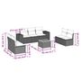 Voir la diapositive 3 : VIDAXL Salon de jardin 8 pcs avec coussins noir resine tressee