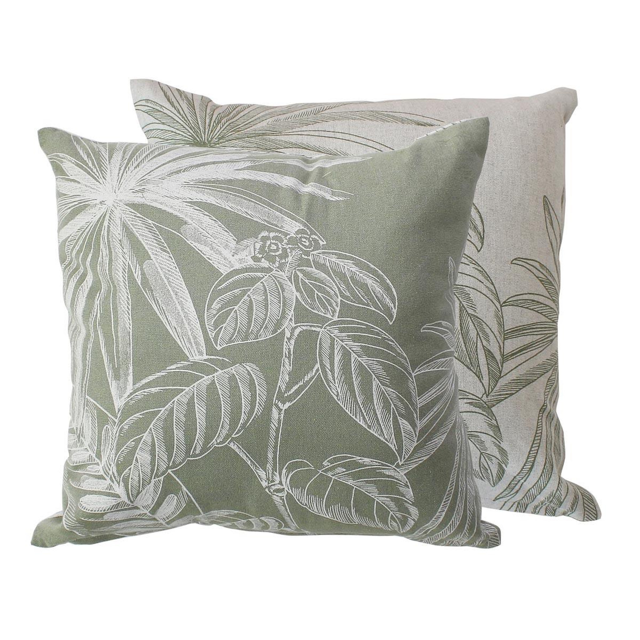 ENJOY HOME Coussin déco imprimé  mambo  40x40cm vert olive