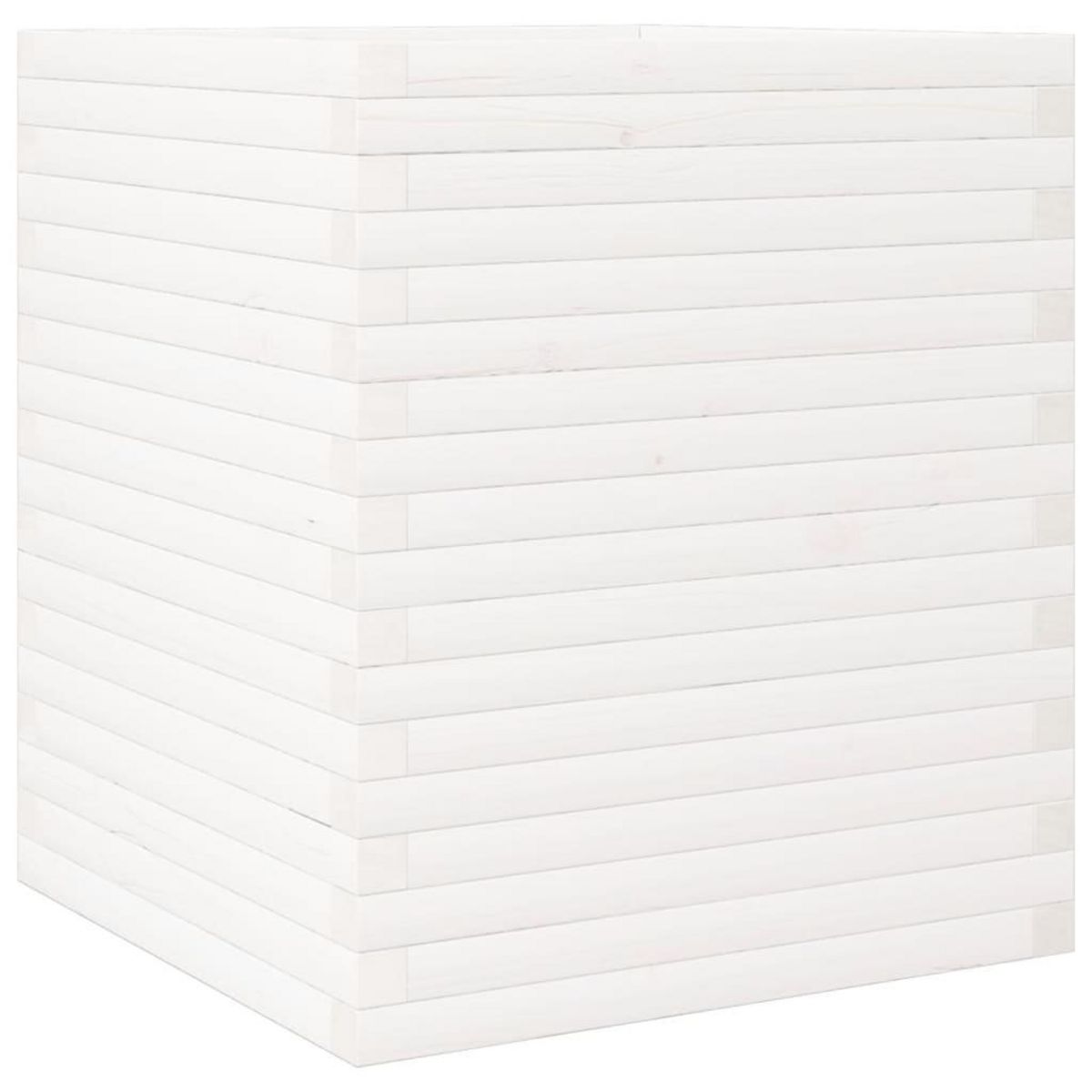 VIDAXL Jardiniere blanc 60x60x68,5 cm bois de pin massif