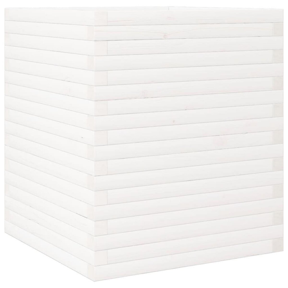 VIDAXL Jardiniere blanc 60x60x68,5 cm bois de pin massif