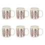 Voir la diapositive 1 : Paris Prix Lot de 6 Mugs Imprimé  Cottage  35cl Rouge