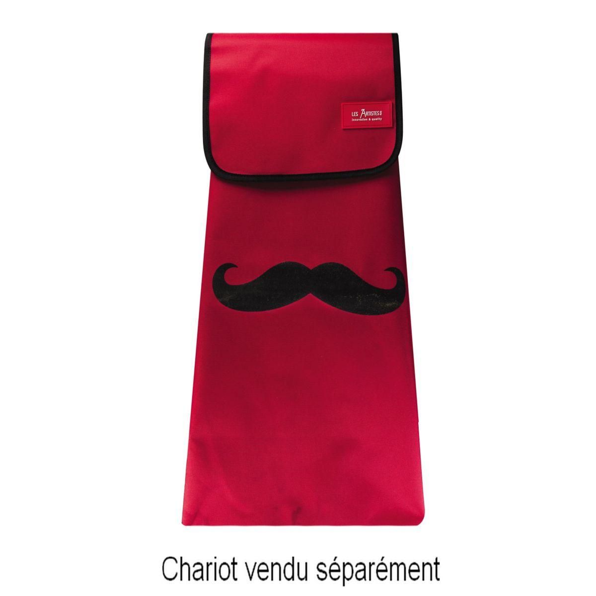 Les Artistes Sac de rangement pour chariot de courses Moustache