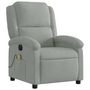 Voir la diapositive 4 : VIDAXL Fauteuil inclinable electrique de massage gris clair velours