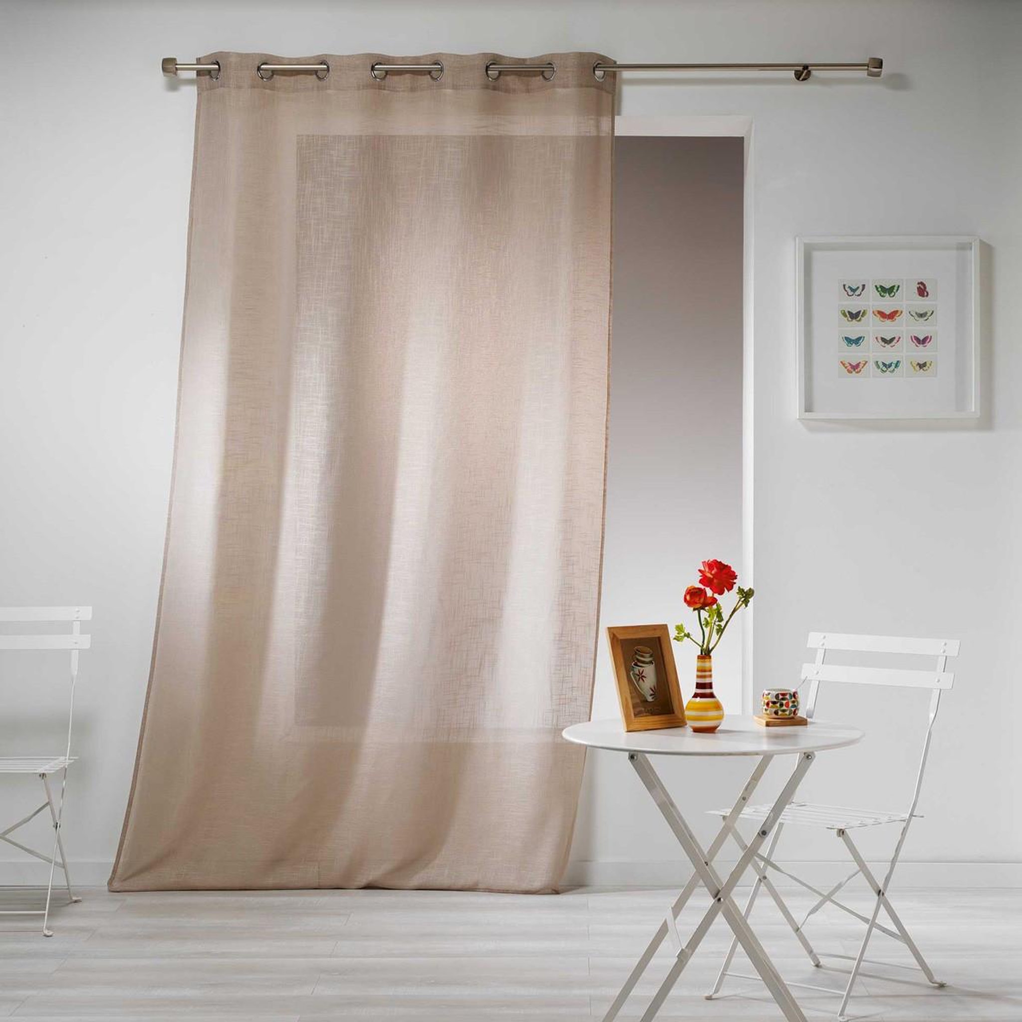 Douceur d'Intérieur Rideau voilage  haltona  140x280cm noisette