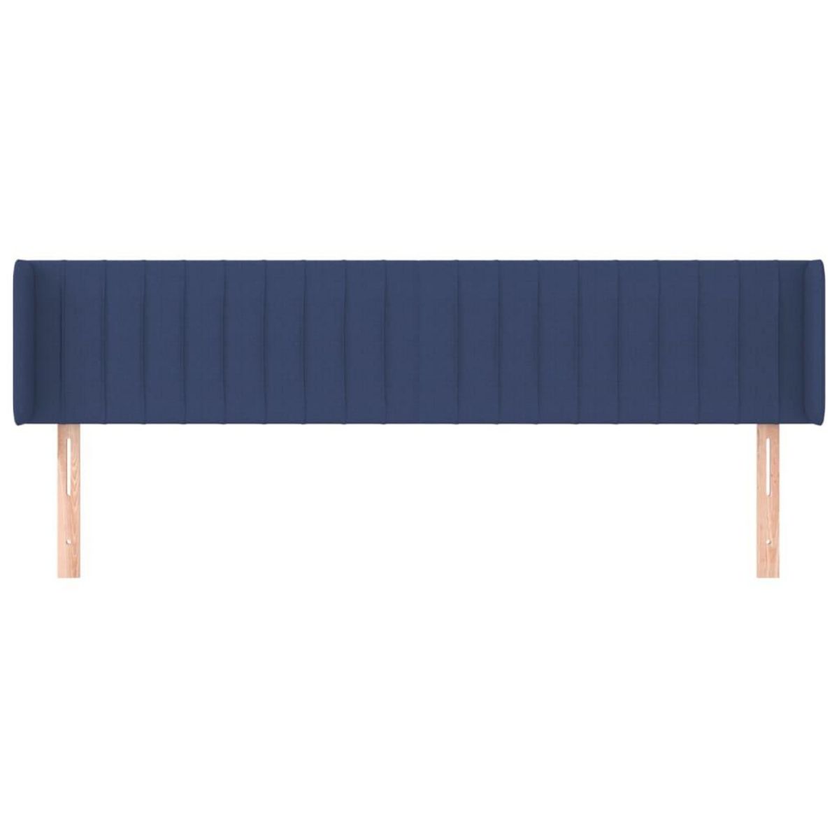 VIDAXL Tete de lit avec oreilles Bleu 203x16x78/88 cm Tissu