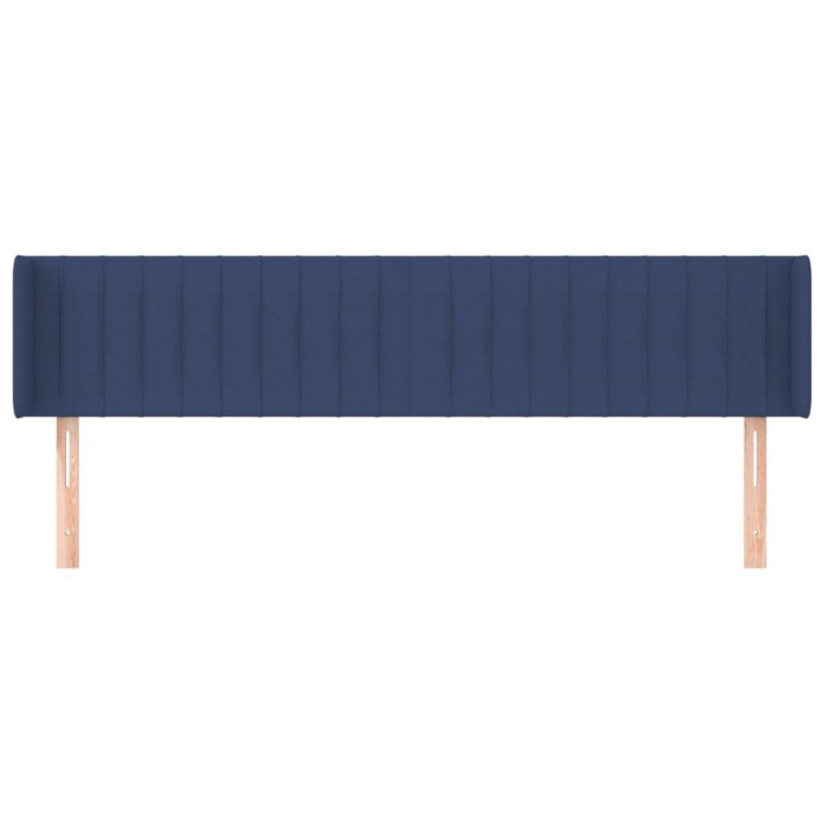 VIDAXL Tete de lit avec oreilles Bleu 203x16x78/88 cm Tissu