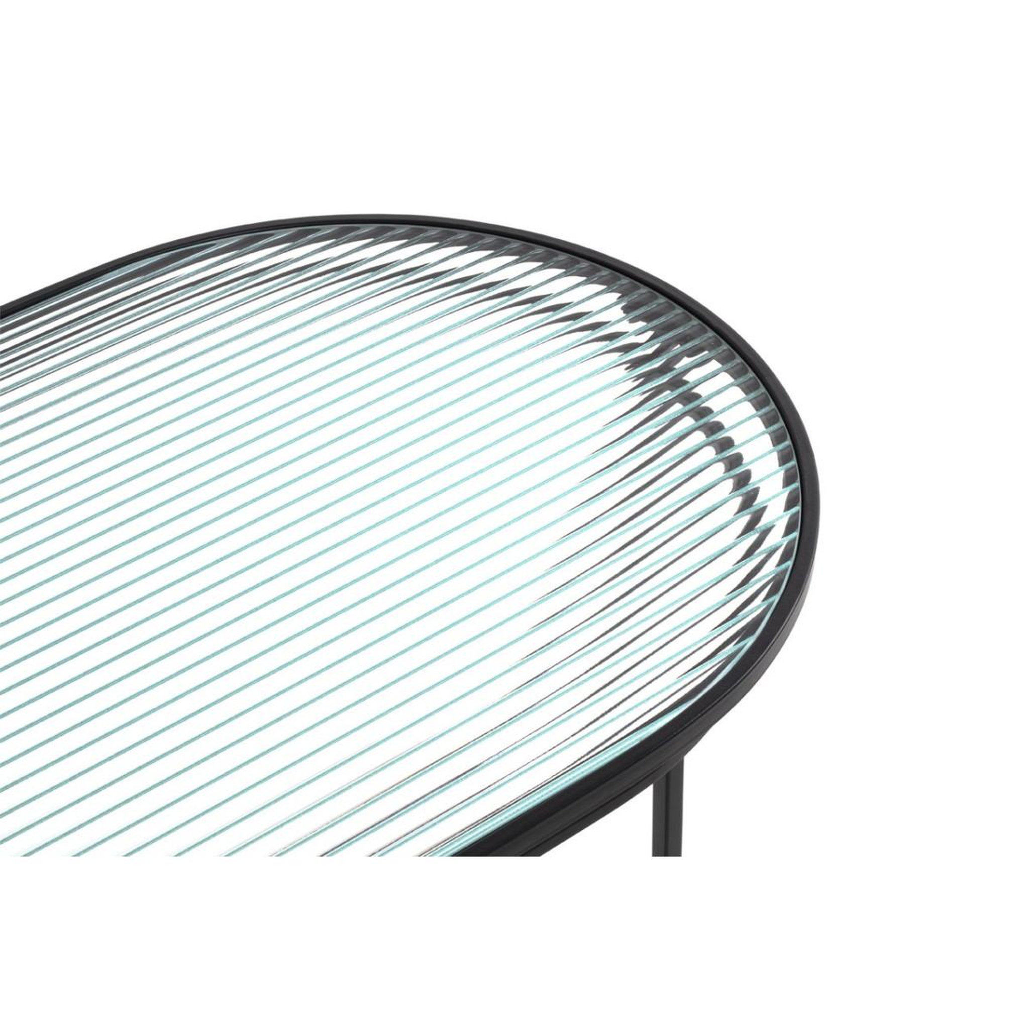 Voir la diapositive 3 : Paris Prix Table basse design  ondulé  90cm noir