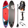 Voir la diapositive 1 : SIMPLE PADDLE Paddle Gonflable 10'8 32'' 6'' (325 x 81 x 15 cm) avec Pagaie, Leash, Pompe et Sac de Transport