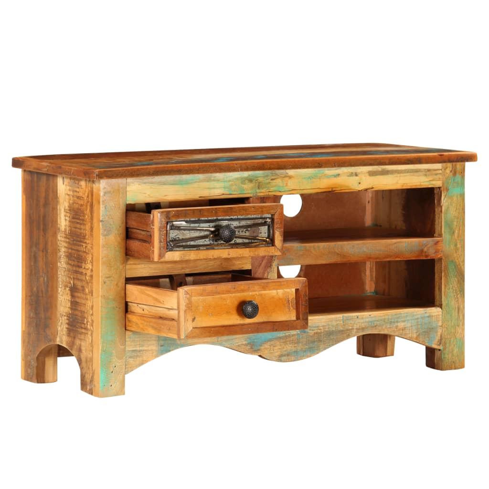 Voir la diapositive 4 : VIDAXL Meuble TV 80x30x40 cm Bois de recuperation massif