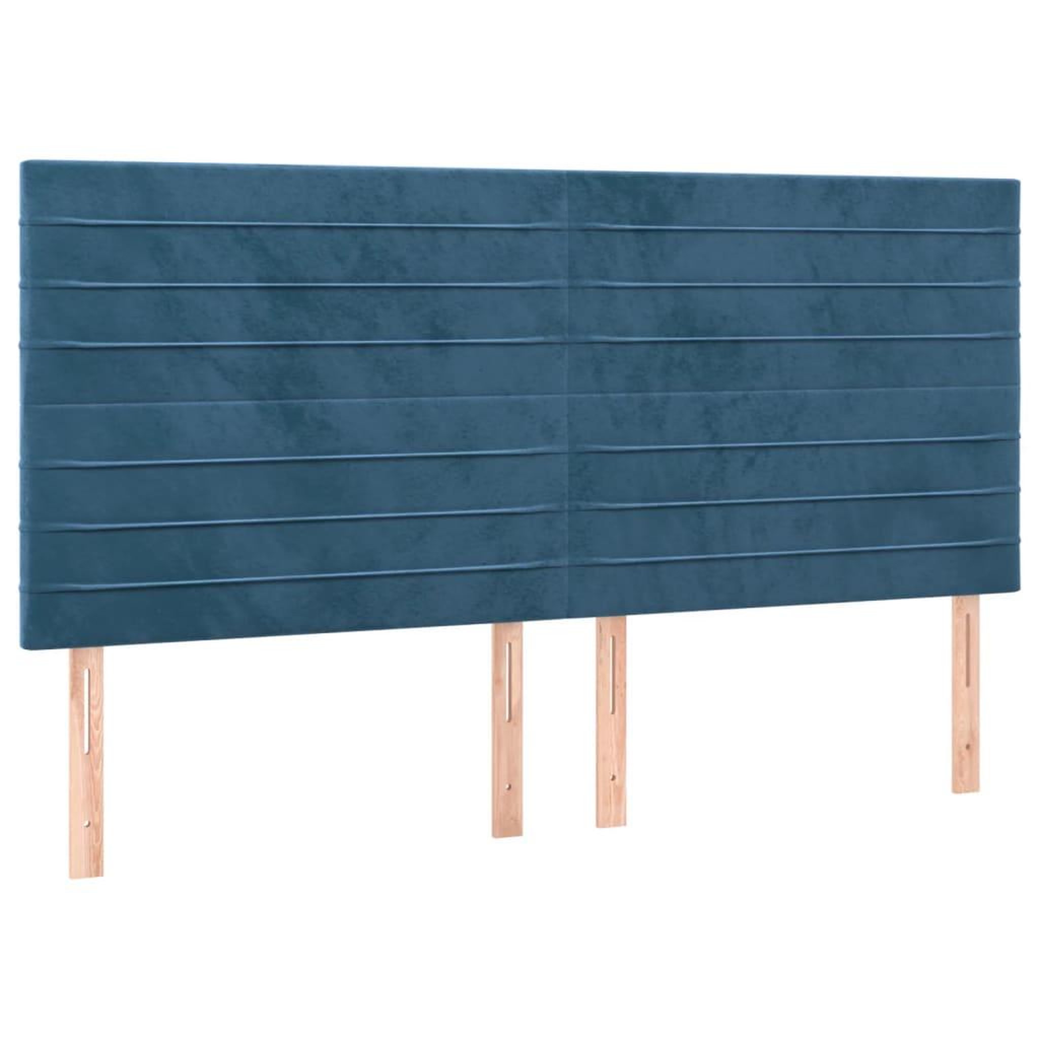 Voir la diapositive 4 : VIDAXL Tete de lit a LED Bleu fonce 200x5x118/128 cm Velours