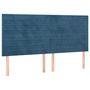 Voir la diapositive 4 : VIDAXL Tete de lit a LED Bleu fonce 200x5x118/128 cm Velours