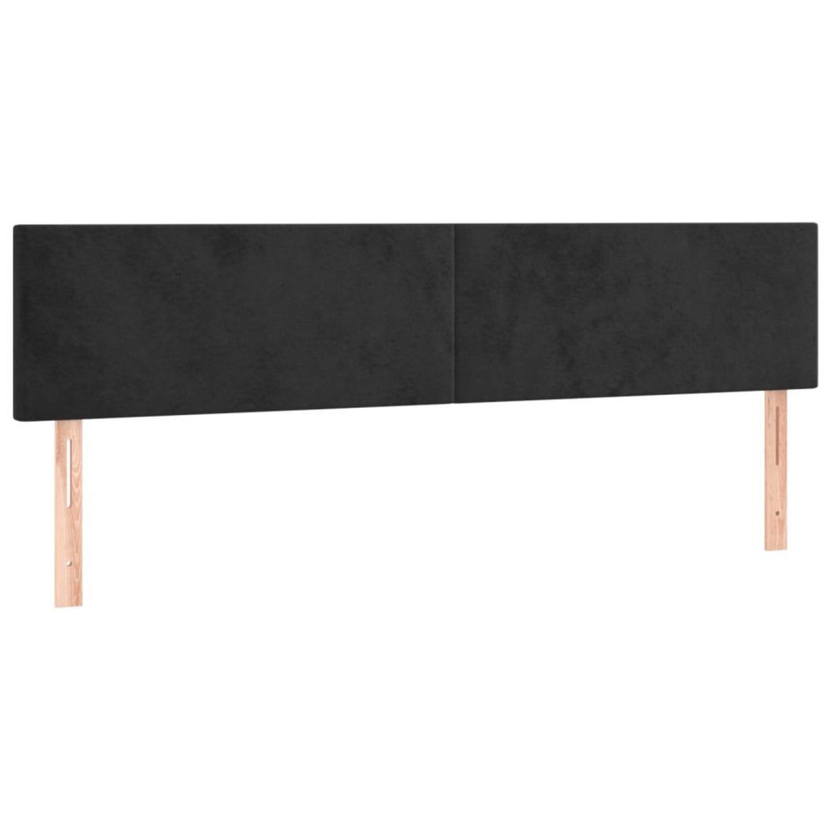 VIDAXL Tetes de lit 2 pcs Noir 80x5x78/88 cm Velours