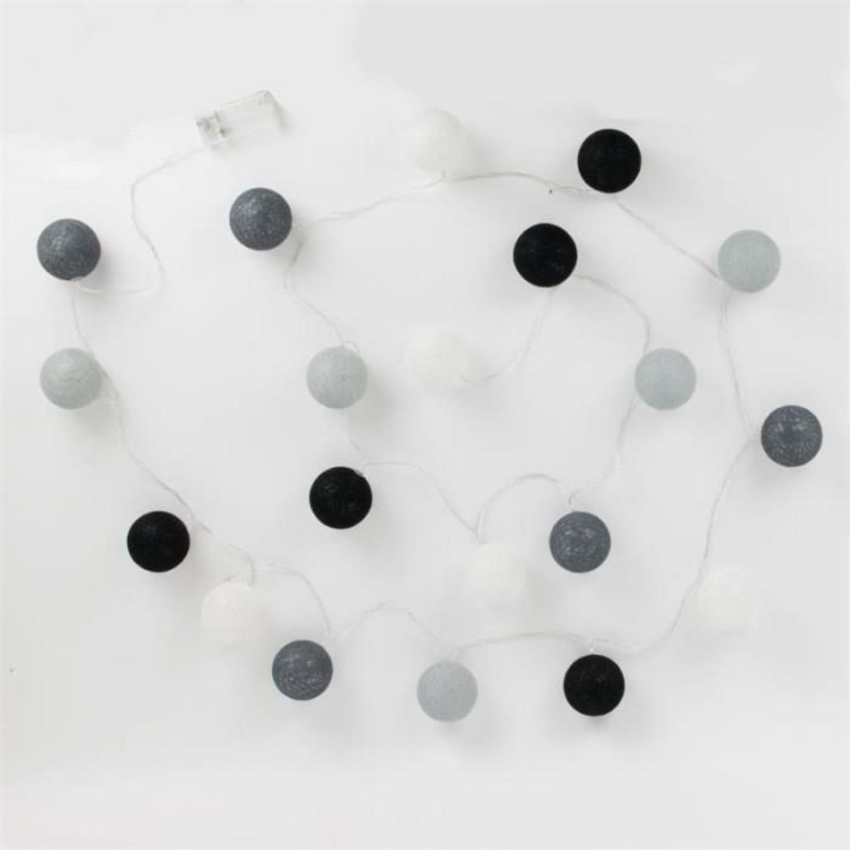 Paris Prix Guirlande Lumineuse à Led  10 Boules  175cm Gris