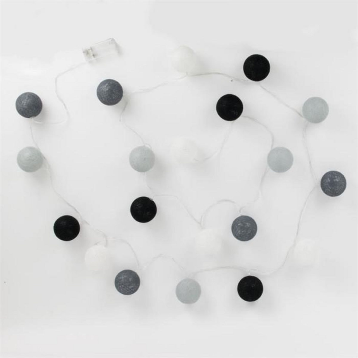 Paris Prix Guirlande Lumineuse à Led  10 Boules  175cm Gris