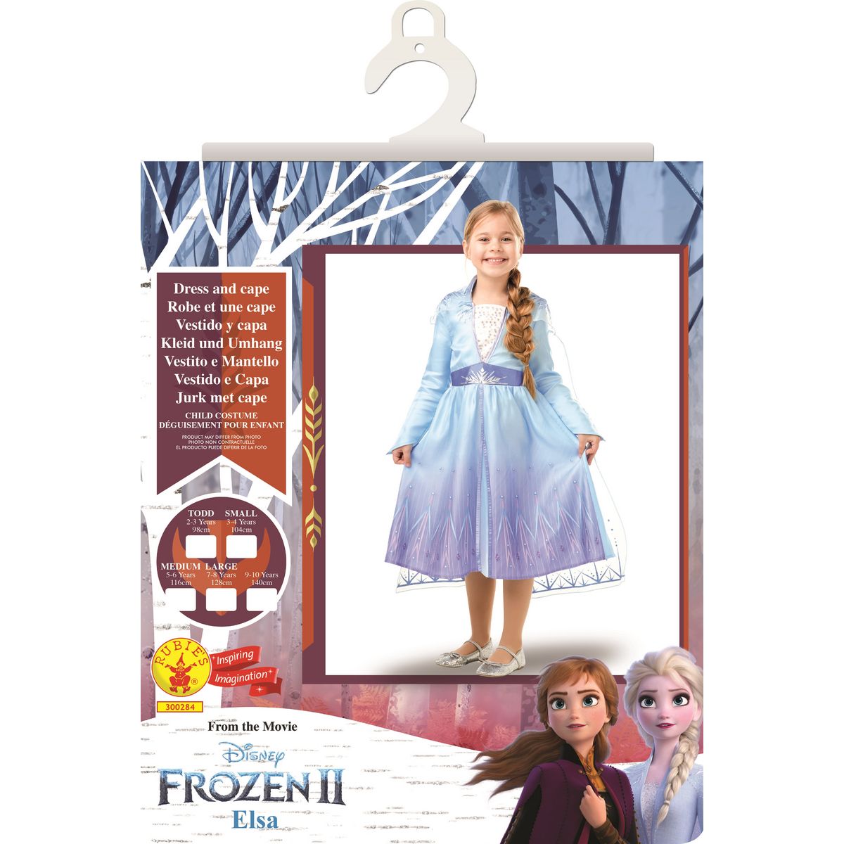 RUBIES Déguisement classique Elsa taille 5/6 ans - La reine des neiges