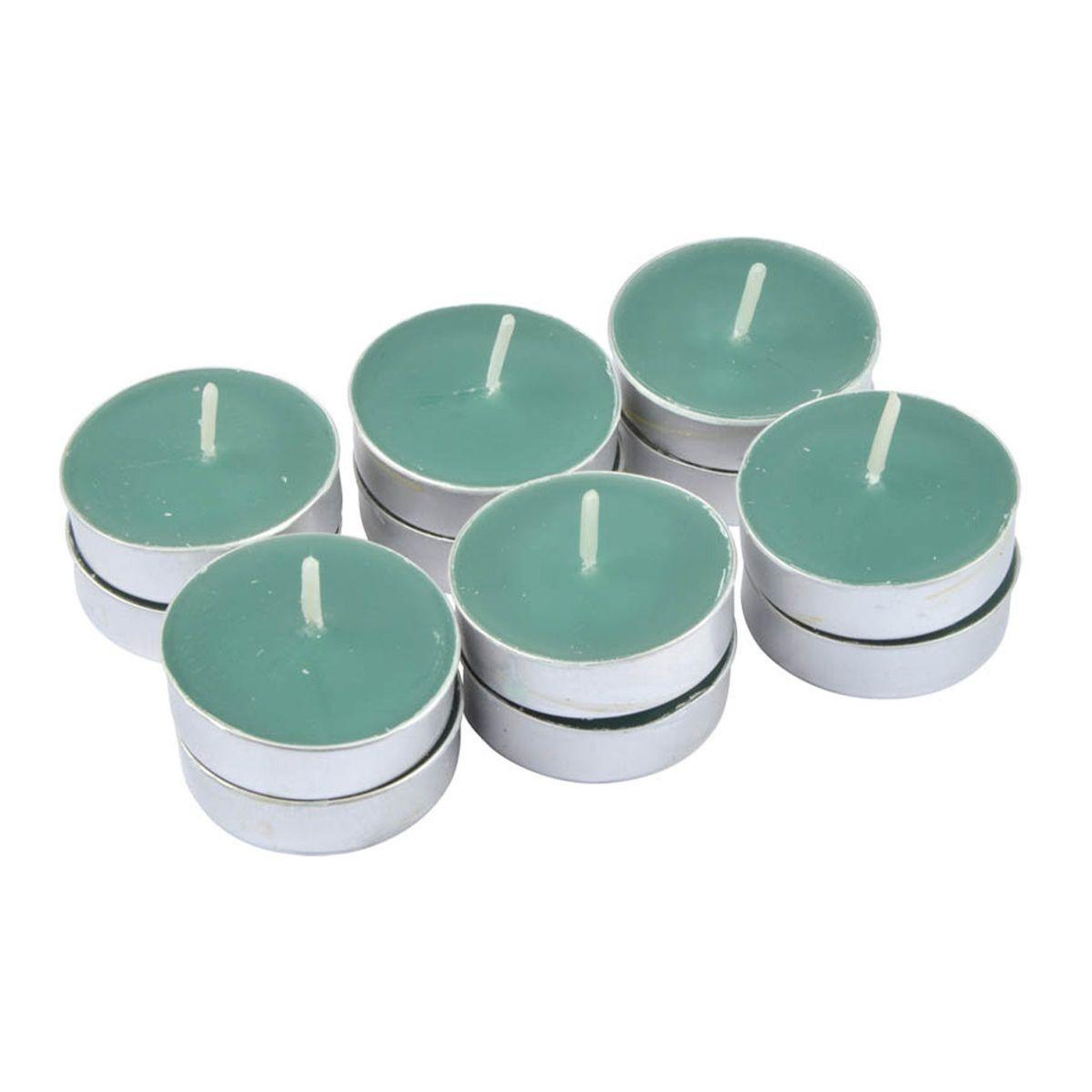 Voir la diapositive 1 : HOMEA Lot de 12 bougies chauffe-plat  essentiel ii  3,5cm thé vert