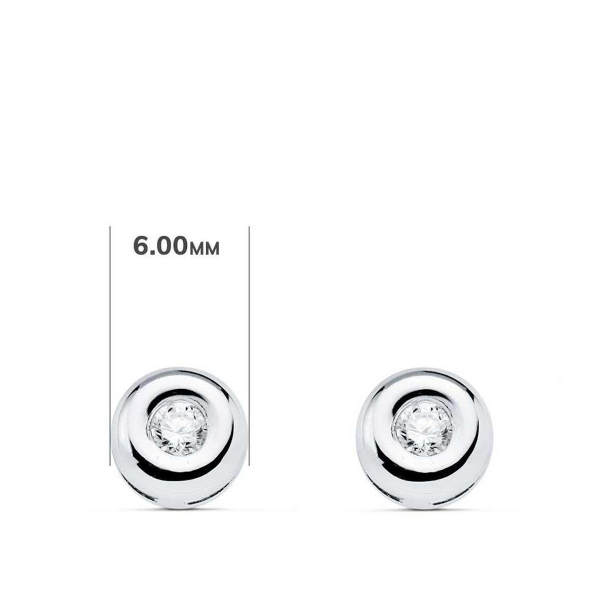 L'ATELIER D'AZUR Boucles d'Oreilles Solitaires Diamants de Synthèse 0.14 Carats - Or 18 Carats 750 Blanc