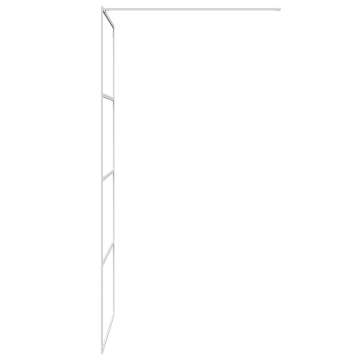 VIDAXL Paroi de douche Blanc 90x195 cm Verre ESG transparent