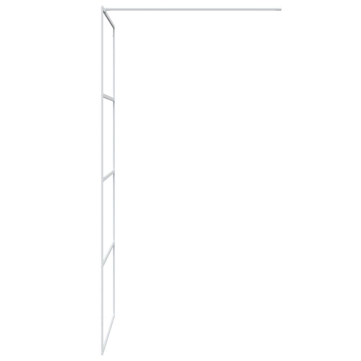 VIDAXL Paroi de douche Blanc 90x195 cm Verre ESG transparent