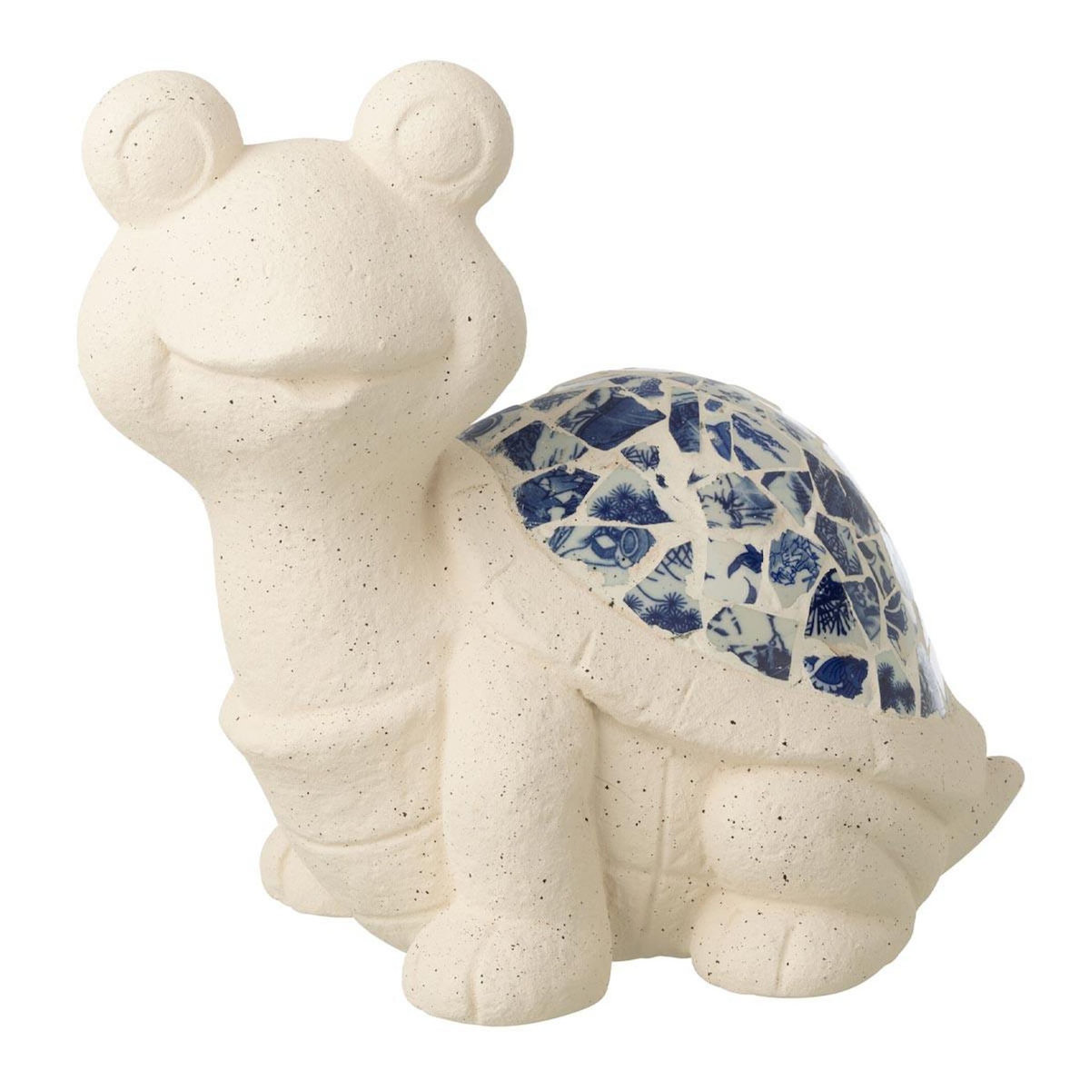 Paris Prix Statuette Tortue d'Extérieur  Mosaïque  34cm Beige