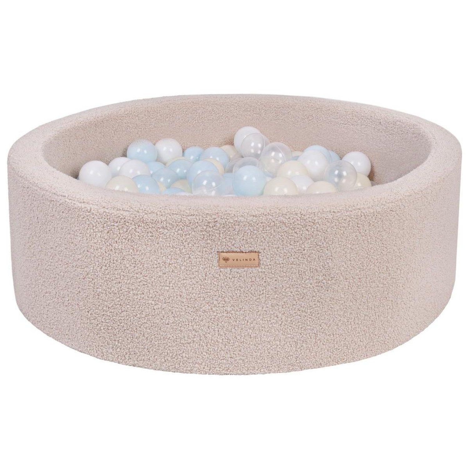 Piscine À Balles Velinda 300 Balles Cappuccino Mousse Polyuréthane Polyester Bouclé - vue 2