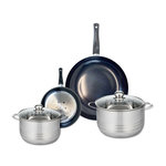 ELO Ensemble de 2 Poêles de cuisson 20 et 32 cm et 2 faitouts 20 et 24 cm Elo Prima Brillant