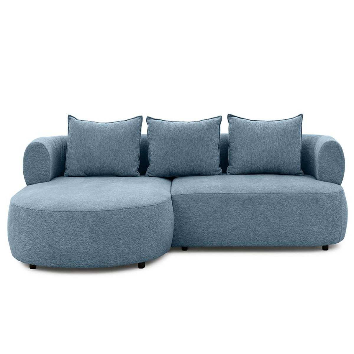 LISA DESIGN Angela - canapé d'angle gauche 4 places en velours texturé