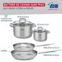 Voir la diapositive 2 : ELO Set de 2 Poêles de cuisson 24 et 28 cm et 2 faitouts 14 et 20 cm Elo Profi Citrin