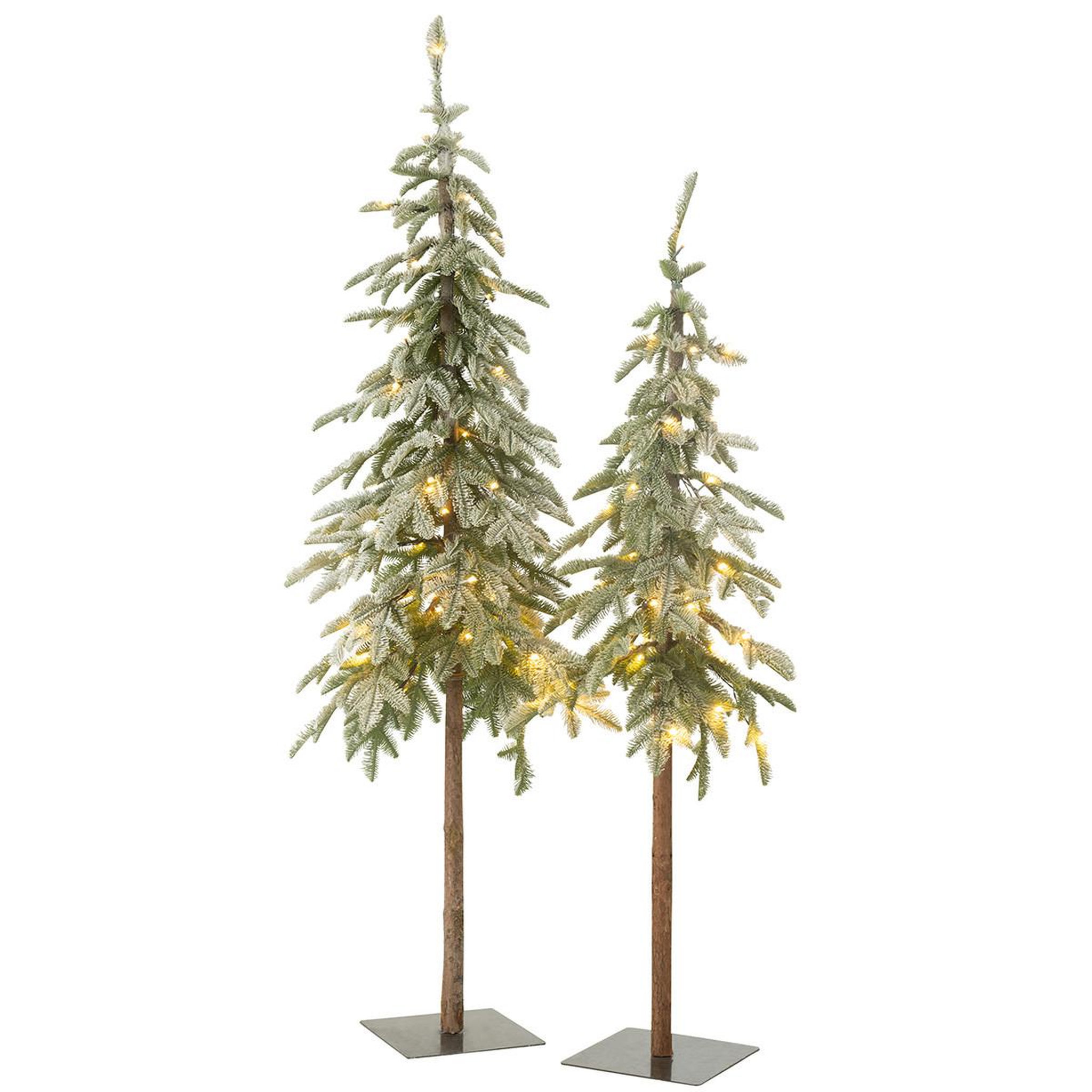 Voir la diapositive 4 : J-LINE Sapin de noël déco enneigé à led  reynaldo  145cm vert
