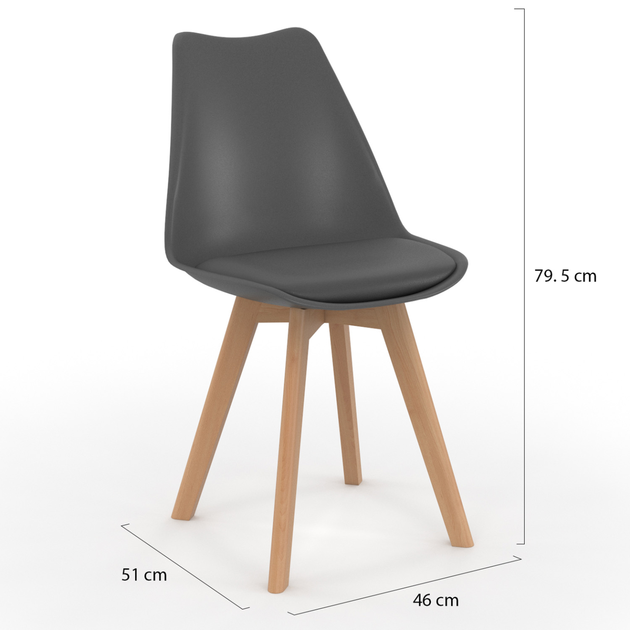 Voir la diapositive 5 : ID MARKET Lot de 6 chaises scandinaves sara gris foncé, blanc, noir et velours patchworks noir, gris et blanc