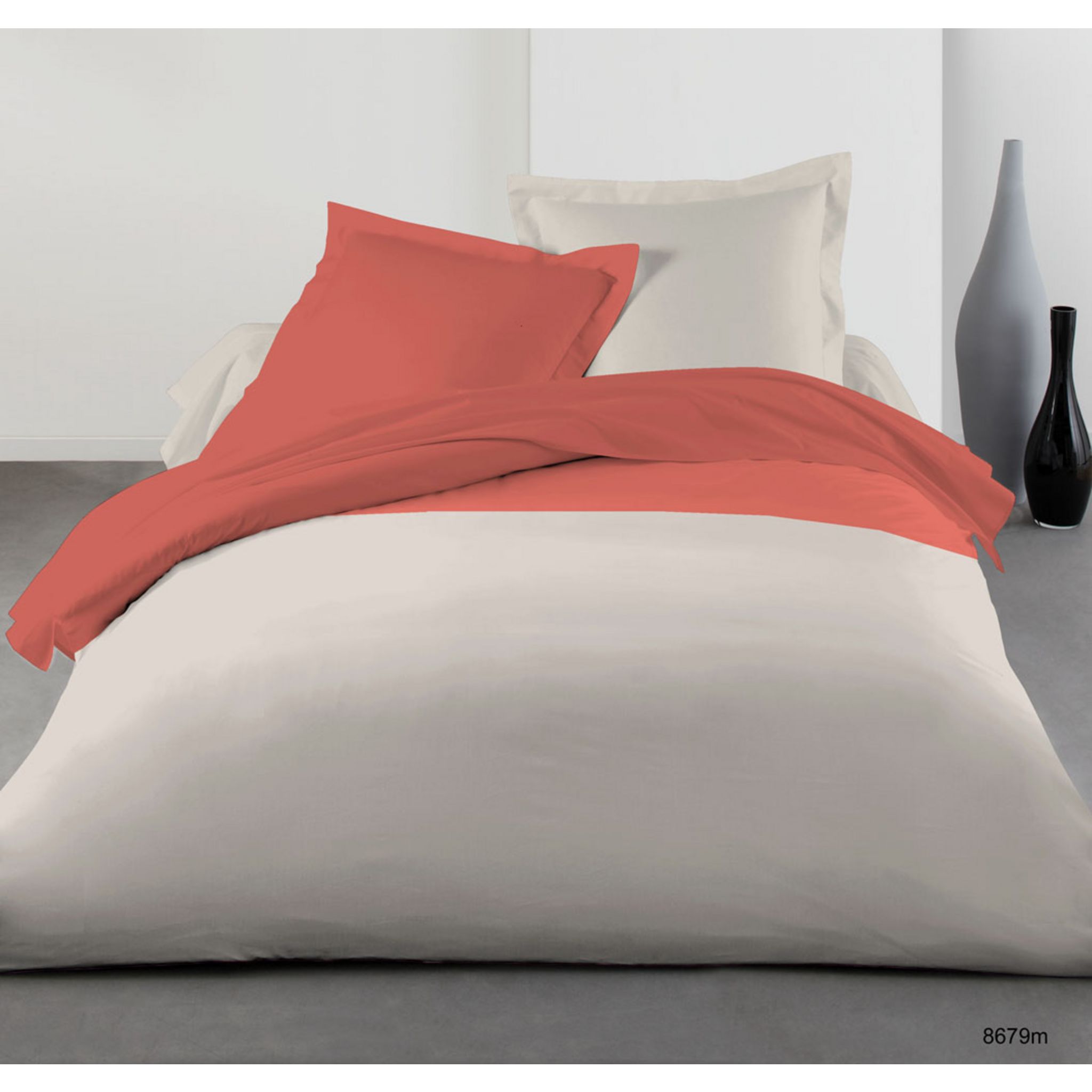 Housse De Couette Bicolore - Cover White