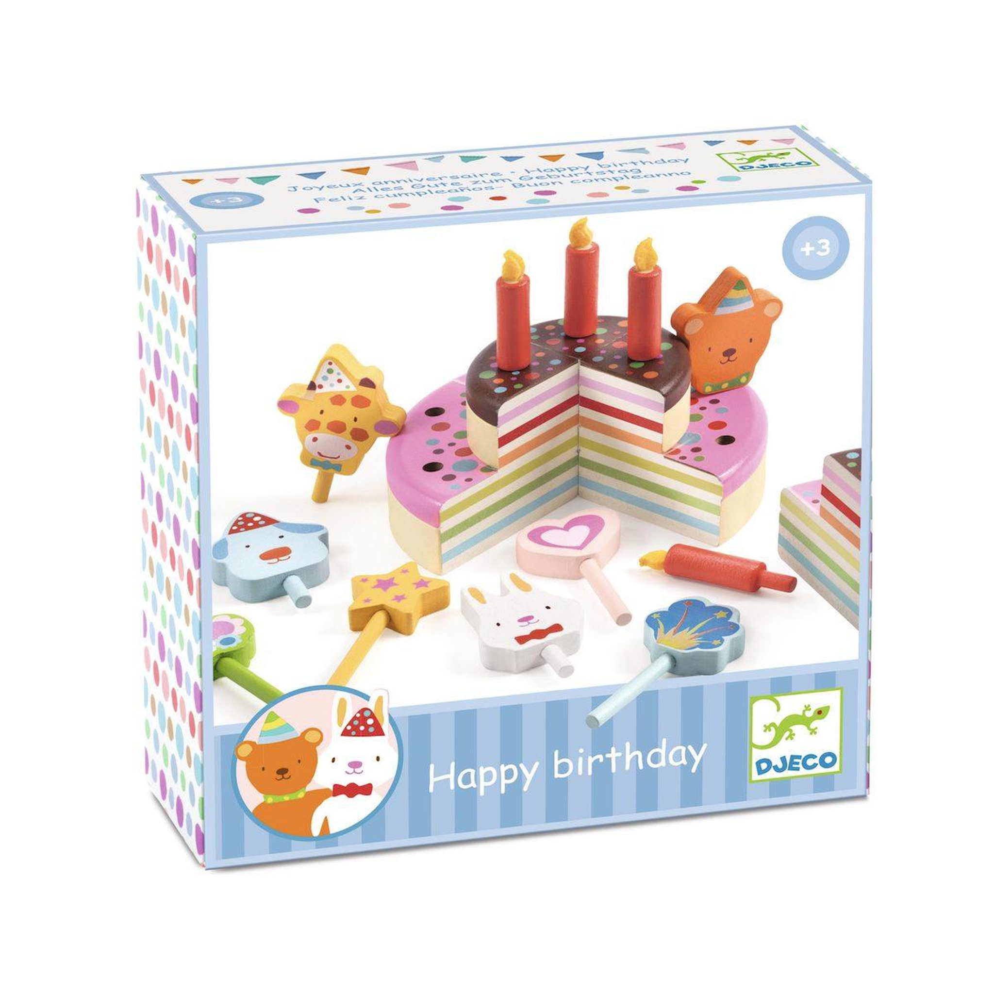 Voir la diapositive 2 : Djeco Gateau d anniversaire happy birthday -