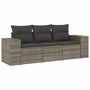 Voir la diapositive 2 : VIDAXL Salon de jardin avec coussins 3 pcs gris resine tressee