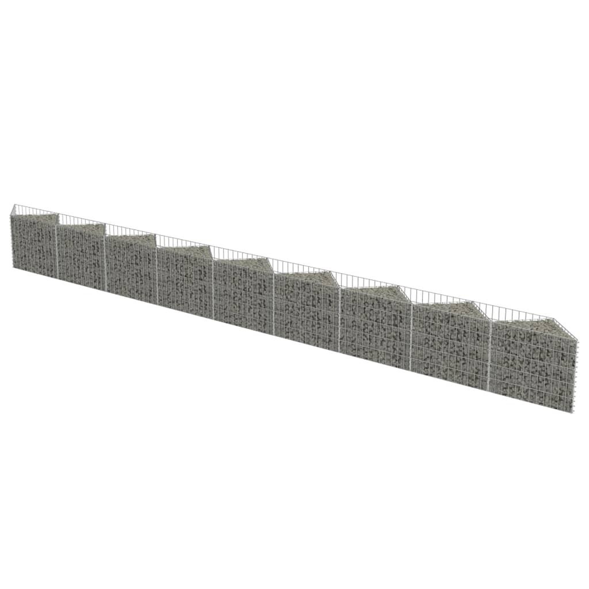 Voir la diapositive 2 : VIDAXL Mur de gabion Acier galvanise 630x30x50 cm