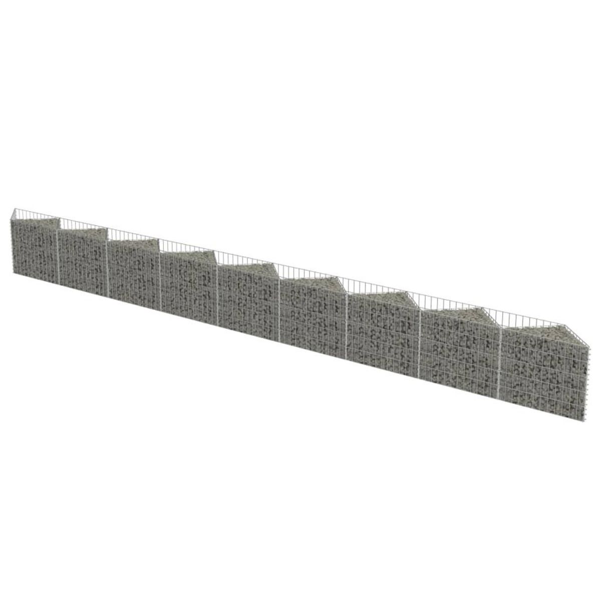 VIDAXL Mur de gabion Acier galvanise 630x30x50 cm