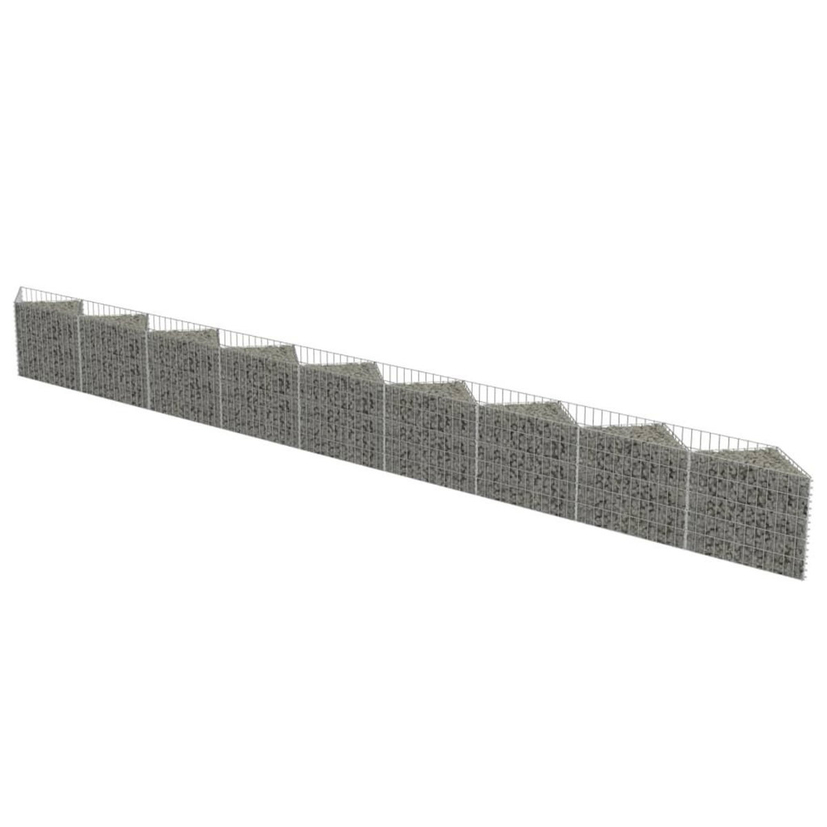 VIDAXL Mur de gabion Acier galvanise 630x30x50 cm