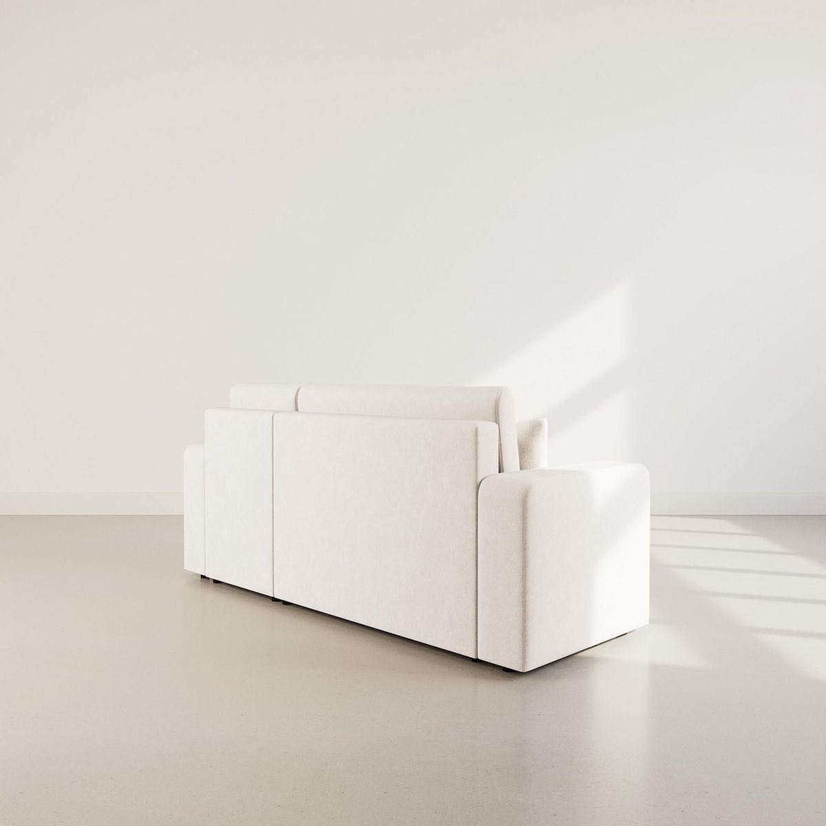 BEST MOBILIER Nicole - canapé d'angle réversible 4 places convertible avec coffre en tissu