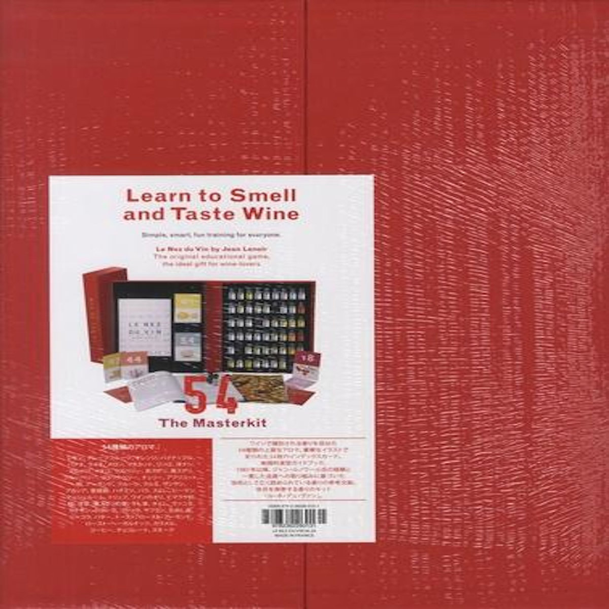 LE NEZ DU VIN. LE GRAND MODELE, 1 LIVRE AVEC 56 CARTES, 1 PLAQUETTE D'ETIQUETTES ADHESIVES ET 54 FLACONS D'AROMES, EDITION EN JAPONAIS, Lenoir Jean