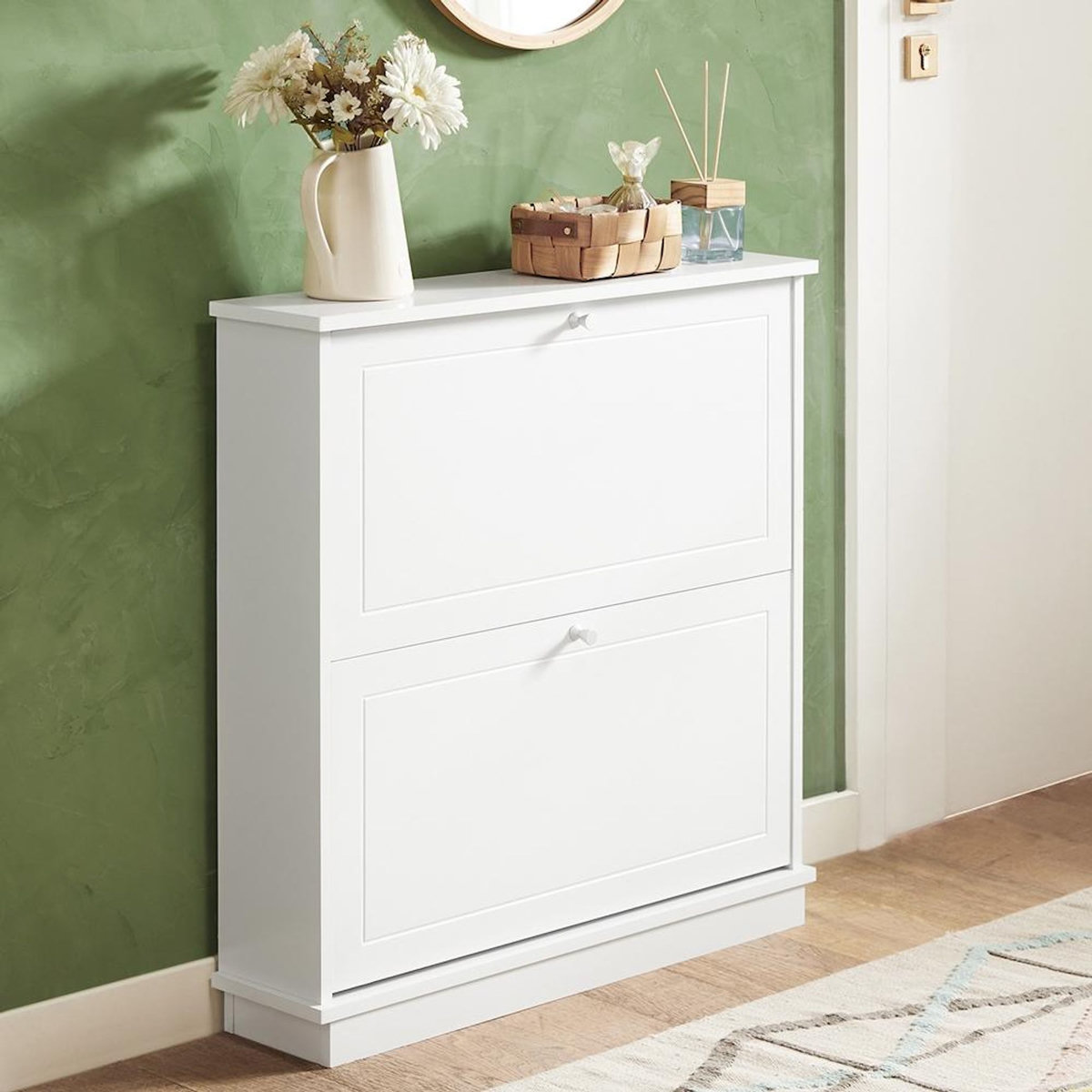 SOBUY SoBuy - Meuble À Chaussures à 2 tiroirs - Moderne - FSR99