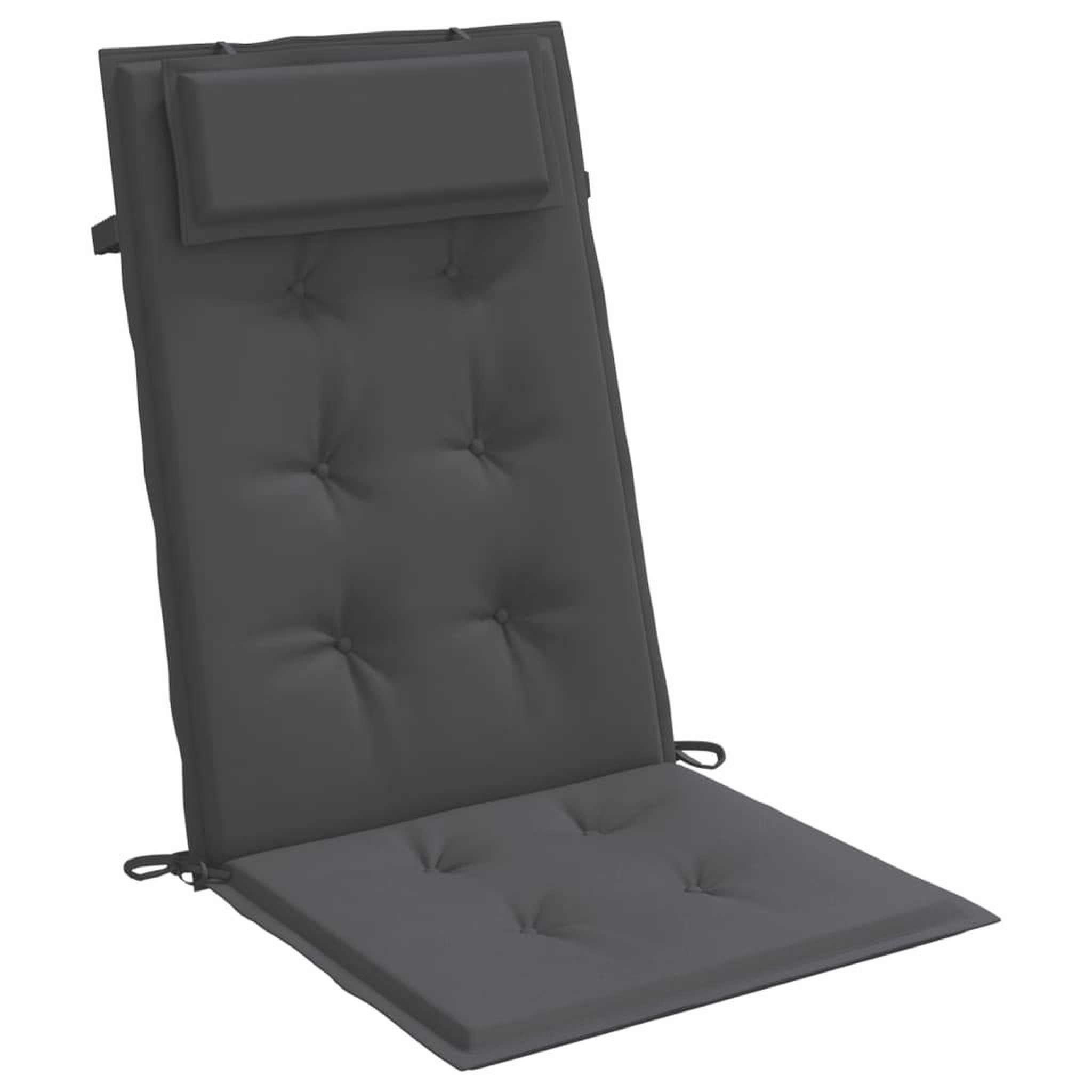 Voir la diapositive 5 : VIDAXL Coussins de chaise a dossier haut lot de 2 anthracite