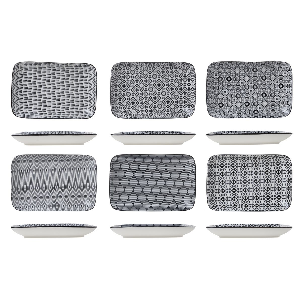 Lot de 6 plats NIKKO porcelaine 26 X 17. cm