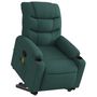 Voir la diapositive 3 : VIDAXL Fauteuil inclinable de massage Vert fonce Tissu