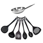 Fackelmann Set de 1 poêle 20 cm en inox et 6 ustensiles Fackelmann Eterna