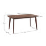 Voir la diapositive 4 : MAISON PAVANE Table rectangulaire 6 personnes en bois foncé 150 cm-Oman