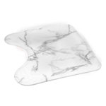 Paris Prix Tapis Contour WC  Effet Marbre  45x45cm Blanc